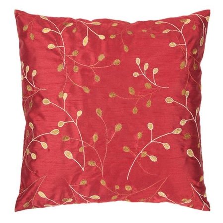 SURYA Surya HH093-1818 Blossom 18 x 18 x 0.25 in. Pillow Cover; Red - Medium HH093-1818